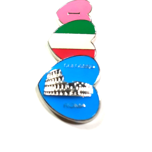 I Love Roma Metal Keychain Flag Colors - Picture 5 of 6